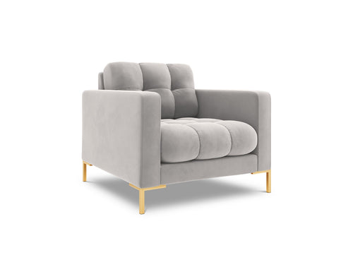 Cosmopolitan Design Fauteuil Bali flueel, geld - 96x87x75cm