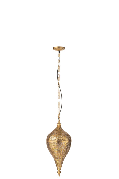 J-Line hanglamp Druppel - metaal - goud - small - vtwonen shop