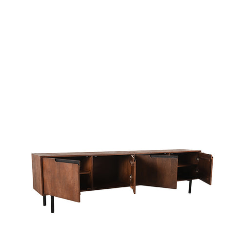 LABEL51 Tv-meubel Rio - Donkerbruin Mangohout - 220x40x60cm