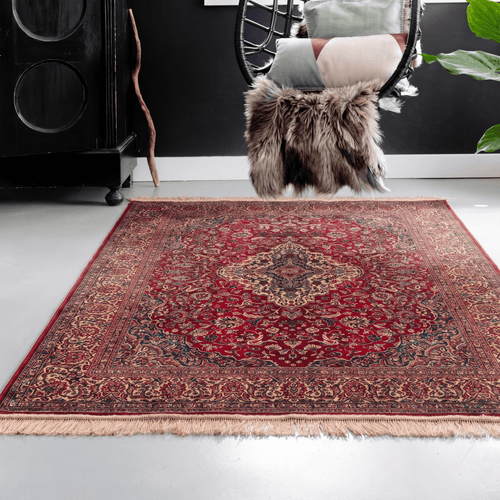 Tier Vintage Perzisch vloerkleed Napura Rood met franjes