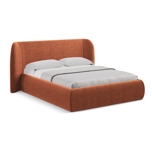LaMiaSofa Bed met opbergruimte Trieste - Chenille - Terracotta - 190x215x110