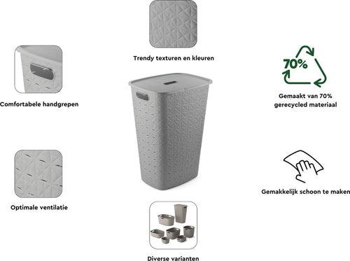 Curver Softex Wasbox - 56L - 43,8x34x59,9cm - Taupe - vtwonen shop