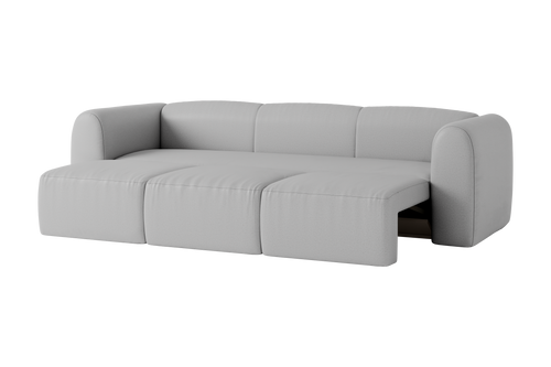 noo.ma Flom 3-zits slaapbank - Light Grey, 140x200 uitklapbaar bed