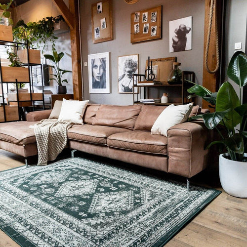 Interieur05 vintage vloerkleed Aila - groen - 160 x 230 cm