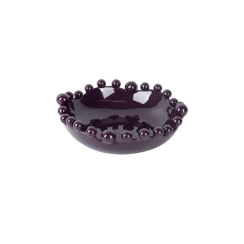 Present Time schaal Cadiz Dotty Waved - paars - 26.8x26.2x8.5cm