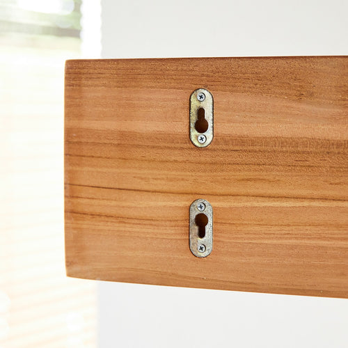 Tikamoon Wandplank voor kinderkamer van massief teakhout 60 cm - Naturel