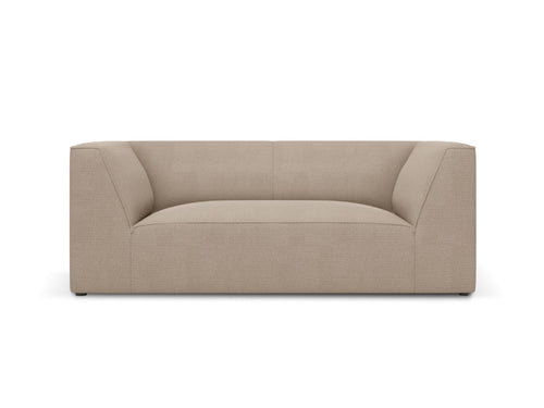 Micadoni Bank Ruby 2-zits, structurele stof, donkerbeige - 93x174x69cm