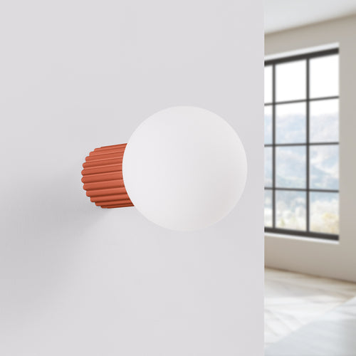 Sollux Lighting Wandlamp HALO rode okra IP44 - 12x17x12cm