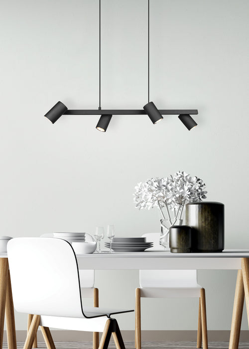 Trio Leuchten hanglamp Marley - 6 lichts - 115  x 150   cm - zwart