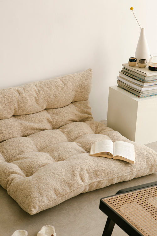 Really Nice Things matras futon Cielo - 120x100 cm - teddy boucle - vtwonen shop