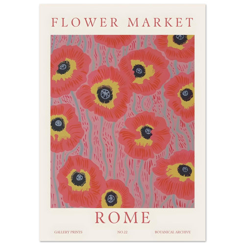 Artfulprints  Flower market - Rome   poster 30x40 cm - vtwonen shop