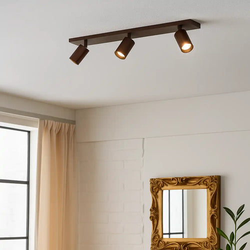 Highlight spot Mila - 3 lichts - 65  x 15   cm - bruin - vtwonen shop