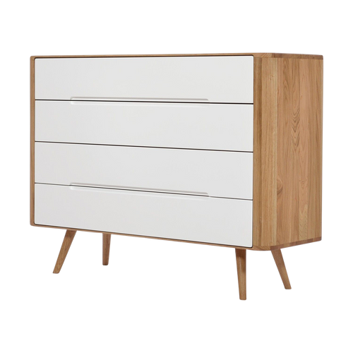 Gazzda Ena Drawer Eikenhouten Ladekast - Naturel / Wit