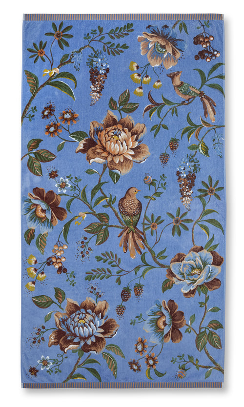 Pip Studio Strandlaken Secret Garden - 100 x 180 cm - Blauw
