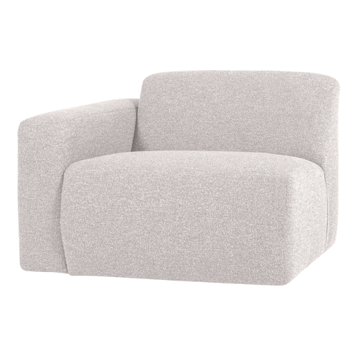 WOOOD 1-zits bank arm links Mojo Base - Bouclé - Ecru - 74x105x97