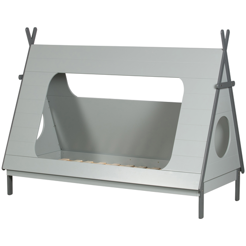 WOOOD bed excl. lade Tipi - Grenen - Betongrijs - 163x215x106 - vtwonen shop