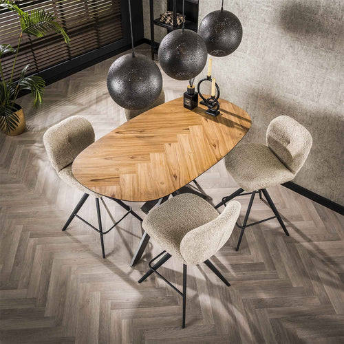 Giga Meubel Bartafel Organisch - Naturel Hout - 140x80x92cm