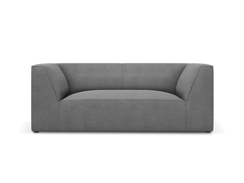 Micadoni Bank Ruby 2-zits, structurele stof, grijs - 93x174x69cm
