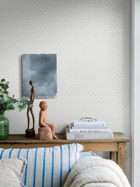 Borastapeter behang tegelmotief grijs - 53 cm x 10.05 m - 660505 - vtwonen shop