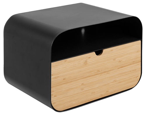 Rebellenclub Nachtkastje Bath - Zwart met Bamboe Lade - vtwonen shop