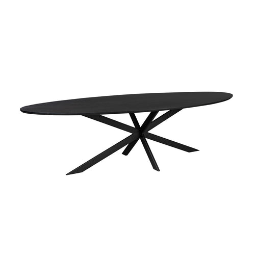 Starfurn Eettafel Ferris - Ovaal Zwart Hout - 280x110x76cm