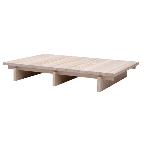 Naan Furniture Salontafel Nova - Natuurlijk ongelakt massief grenen - 135 cm - vtwonen shop