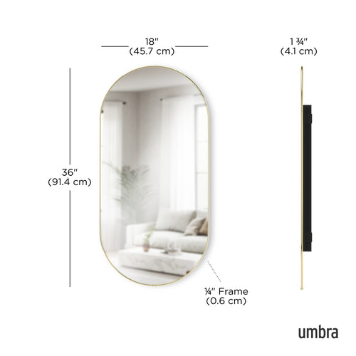 Umbra pilvormige spiegel Hubba - 45 x 91 x 4 cm - goud