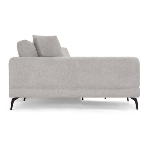 Furnhouse chaise longue bank links Maggie - Grijs - Stof - 95x290x90