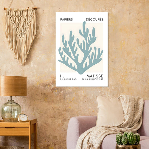 Artfulprints  Matisse – Coral harmony turquoise   poster 50x70 cm - vtwonen shop
