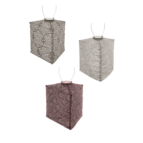 Lumiz solar lampion - triangle set 3 stuks