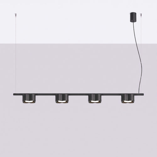 Sollux Lighting Kroonluchter OVIO 4 zwart Gx53 - 122x12x208cm