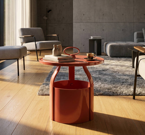 Mauro Ferretti opbergtafel - Ø 44x43 cm - rood