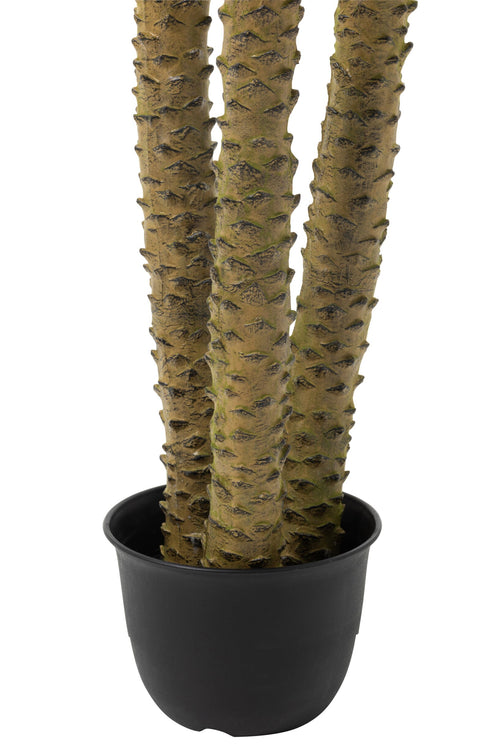 J-Line palmboom 3delig Real Touch - kunststof - groen
