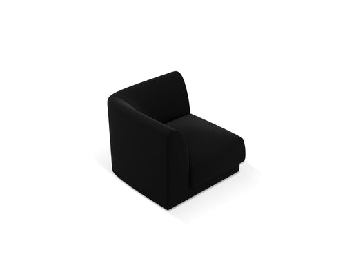 Micadoni Hoekmodule Miley flueel zwart - 90x90x70cm