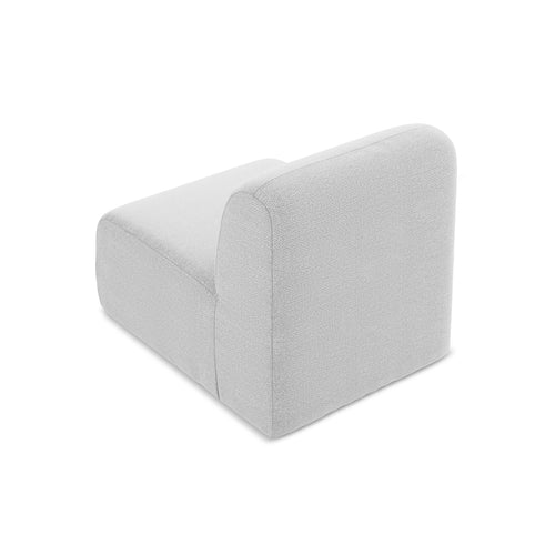 LaMiaSofa Bankmodule midden Cervo - bouclé - zilver - 70x94x75
