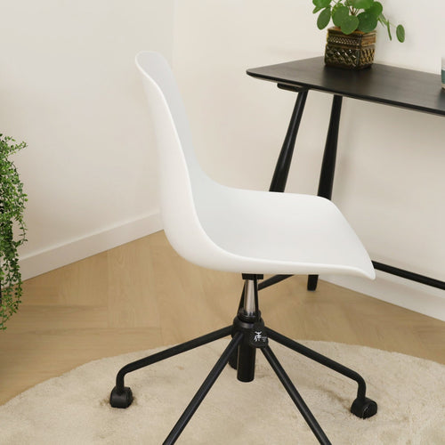 Nolon Nout-Pip Bureaustoel Wit - Kunststof - Zwart Onderstel - vtwonen shop