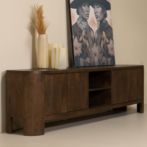 Giga Meubel Tv-Meubel Mitchel - Mangohout - Donkerbruin - 200cm