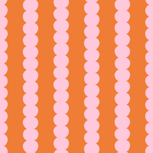 ESTAhome behang grafische print roze en oranje - 0.53 x 10.05 m - 131748