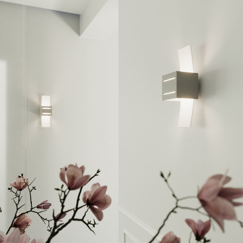 Sollux Lighting Wandlamp LORETO grijs - 10x12x30cm