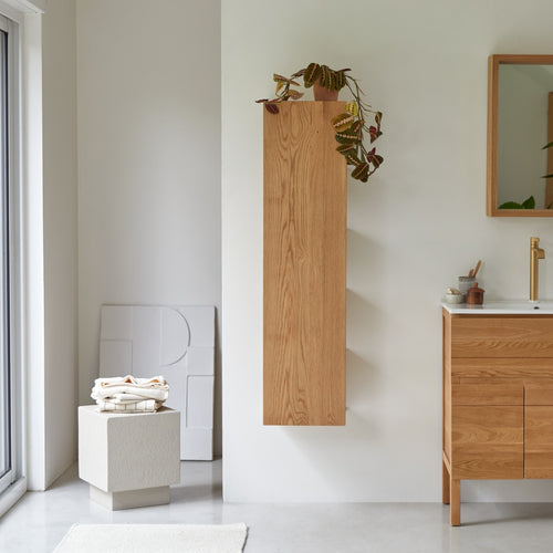 Tikamoon Massief eikenhouten kolomkast - Naturel - vtwonen shop