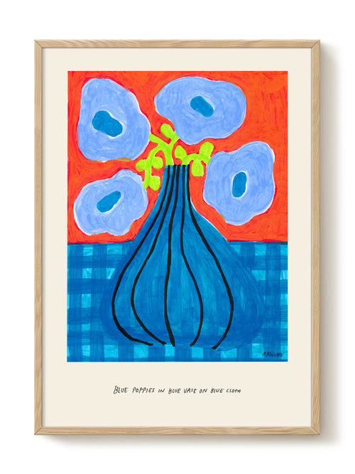 Madelen - Blue Poppies - PSTR studio Kunst Poster - vtwonen shop