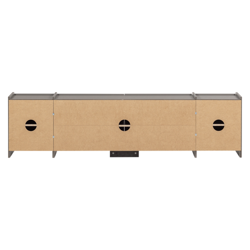 WOOOD tv meubel 200 cm Brock - Essen Fineer - Warmgrijs - 53x200x44