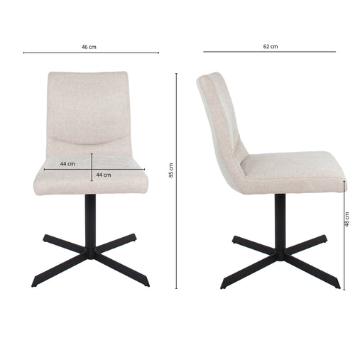 Kick draaistoel Sam Texture - Champagne - vtwonen shop