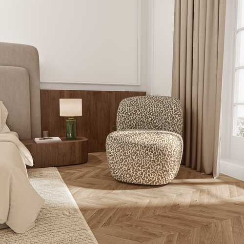 Premium Interiors - Draaistoel COMI - stof met patroon  mol 65cm