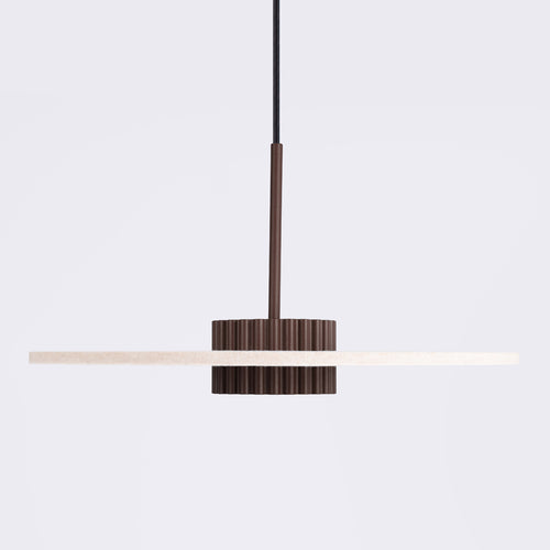Sollux Lighting Hanglamp OVO 1 brązowa/beżowa filc Gx53 - 40x40x125cm