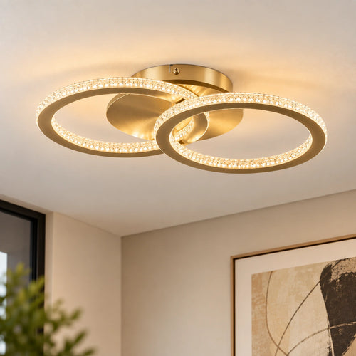 Searchlight plafondlamp Specs - 1 lichts - 42.5  x 7.5   cm - champagne