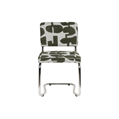 Zuiver Ridge Kink Deco Symbols Eetkamerstoelen Groen - Set van 2