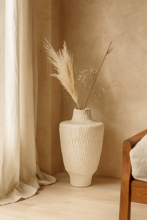 Mauro Ferretti vaas - 29,5x57 cm - crème