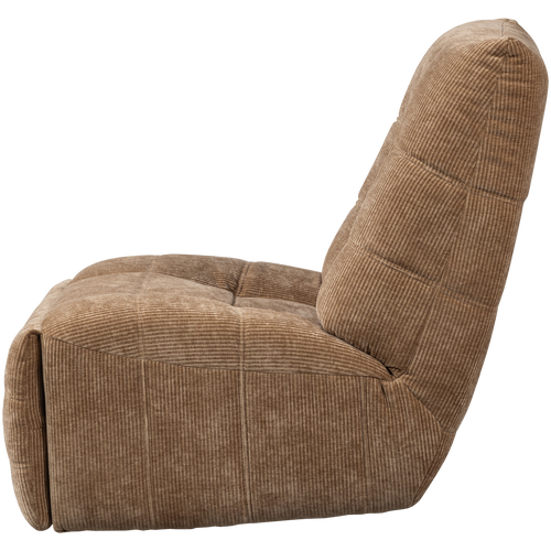 WOOOD relaxfauteuil elektrisch Hein - Geweven Ribstof - Lichtbruin - vtwonen shop