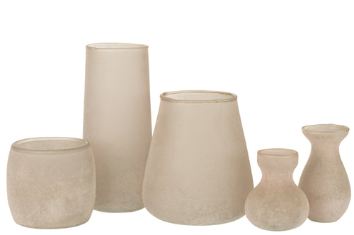 J-Line vaas Poeder - glas - roze - large - 23 cm hoog - vtwonen shop